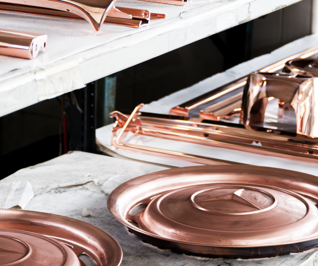 Copper plating of a part